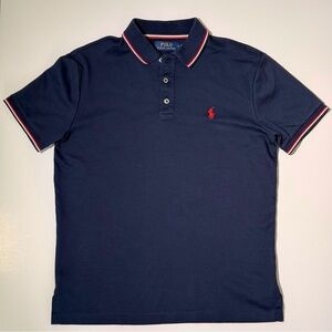 Polo Ralph Lauren, Classic Fit Tipped Mesh Short Sleeve Polo Shirt, size:M